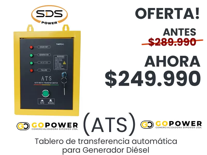 ATS para generador diésel  Tablero de transferencia automática - Imagenes GoPower · Herramientas y Maquinas Industriales